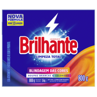 Brilhante Lava-Roupas em Pó Limpeza Total - 1,6 Kg