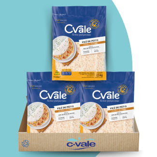 C.Vale Filé de Peito de Frango Desfiado - Caixa 7,5kg