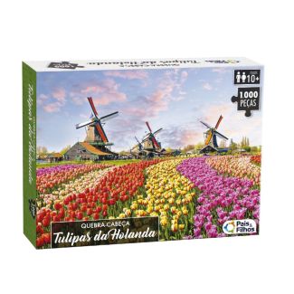 Quebra-Cabeça Tulipas da Holanda 1000 peças Pais & Filhos