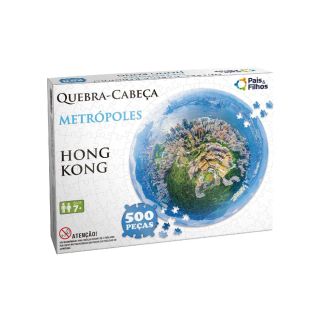 Quebra-Cabeça Redondo Hong Kong 500 peças Pais & Filhos