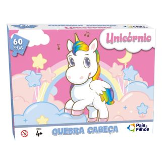 Quebra-Cabeça Unicórnio 60 peças Pais & Filhos