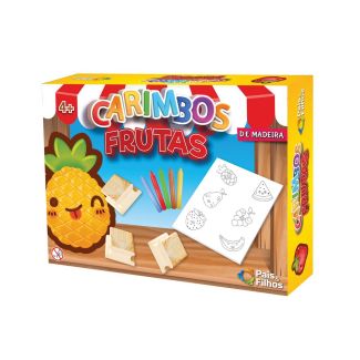 Carimbos de Frutas em Madeira com 6 peças Pais & Filhos