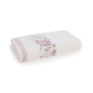 Toalha de Banho Karsten Yuna - Yvory/ Rosa
