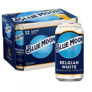 Cerveja Blue Moon Belgian White Lata 350ml - 12 unidades
