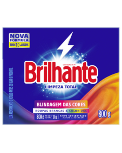 Brilhante Lava-Roupas em Pó Limpeza Total - 1,6 Kg