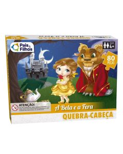 Quebra-Cabeça A Bela e a Fera 80 peças Pais & Filhos