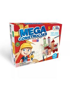 Mega Construções 45 Peças em Madeira Pais & Filhos