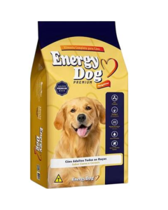 Ração Cães Adultos  ENERGY DOG Todas as Raças, Sabor Carne e Cereais 1kg