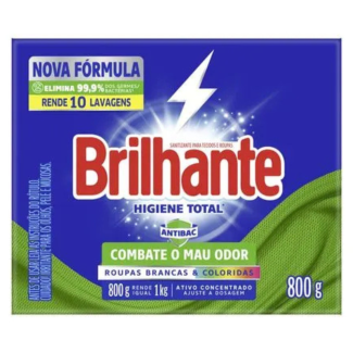 Brilhante Lava-Roupas em Pó Combate ao Mau Odor - 1,6 Kg
