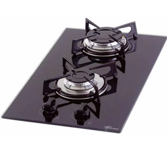 Cooktop a Gás Fischer 2 Bocas Superautomático Mesa em Vidro - Preto - Bivolt