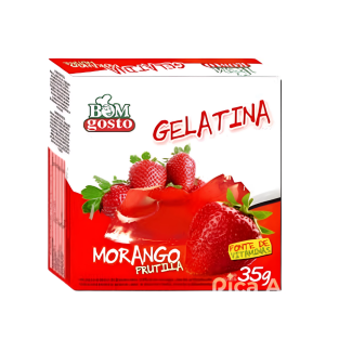 GELATINA BOM GOSTO MORANGO          20G