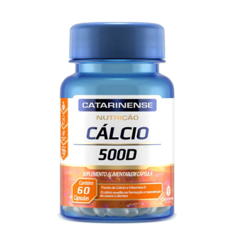 Cálcio 500D com 60 Cápsulas Catarinense Pharma