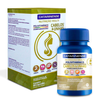 Polivitamínico Multi Cabelos e Unhas com 60 Cápsulas Catarinense Pharma
