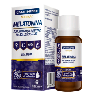 Melatonina Sem Sabor e em Gotas 20ml Catarinense Pharma