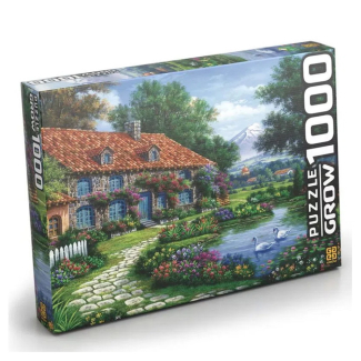 Quebra-Cabeça Recanto dos Cisnes 1000 Peças Grow