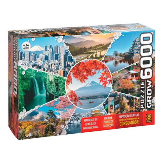 Quebra-Cabeça Paisagens do Japão 6000 Peças Grow