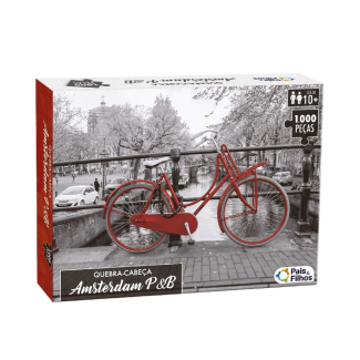 Quebra-Cabeça Amsterdam P&B 1000 peças Pais & Filhos