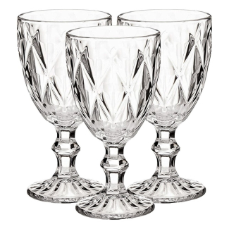 Jogo de Taças Diamante com 3 peças de 340ml