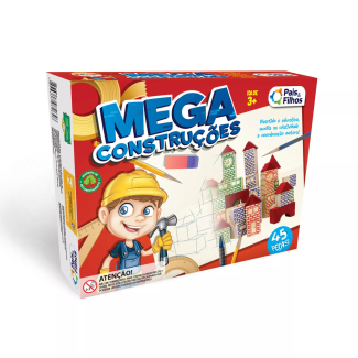Mega Construções 45 Peças em Madeira Pais & Filhos