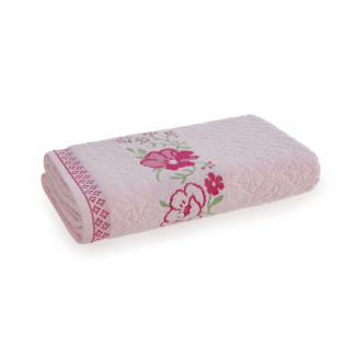 Toalha de Banho Karsten Yuna - Marshmallow/ Pink