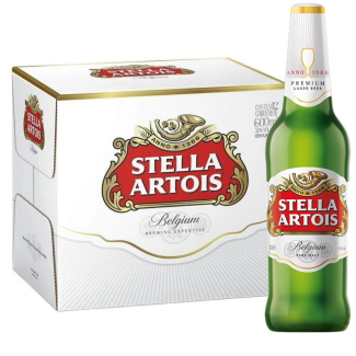 Cerveja Stella Artois Puro Malte Garrafa 600ml - 12 unidades