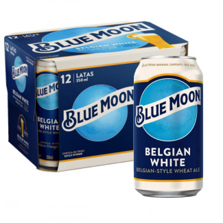 Cerveja Blue Moon Belgian White Lata 350ml - 12 unidades